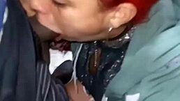 Can't handle this fiery milf's blowjob skills anymore! 😅