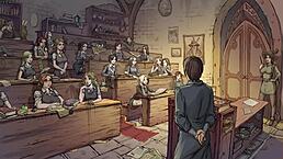 I enjoy having these four teen 18+s in my room for innocent witches gameplay part 3.