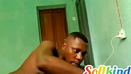 sabi gives rough blowjob to whity with monster cock