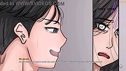 Alpha male fucks Mrs. Han doggystyle and cums inside her pussy in this anime scene