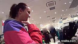 Fantastic czech nympho was tempted in the shopping centre and banged in pov