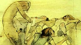 vintage erotic art with suggestive cartoon vibes