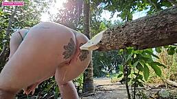 emotional thoughts of shoving log in ass while peeing in woods