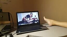 Mistress in stockings giving fuck instructions to humiliated milf with big tits