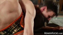 Gay dudes enjoy hardcore wrestling match