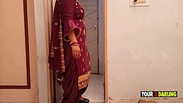 punjabi bhabhi chats with bihari guy in the bathroom while he's pissing