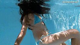 Watch Lana swim nude underwater, what do you think?