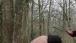 Submit to me, slave, in the forest for BDSM!
