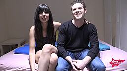 Black-haired German milf with thick ass bangs her stepdaughter's boyfriend hard