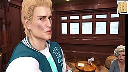 Being a dik game features big tits chick in erotic sex