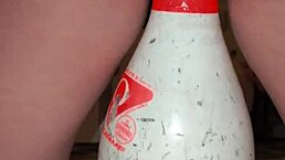 Bowling Pin Used for Extreme Squirting with German Milf. What’s Her Limit?