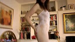 mature british woman in uniform and stockings gets cumshot on her heels