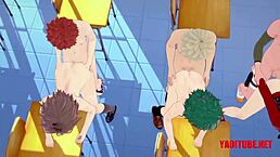 Yaoi超级狂欢有鸣人和出久