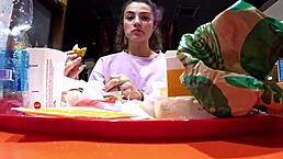 Step-Brother Controls My Lovense Toy In Public Car Play.