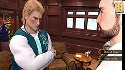 Being a dik game features big tits chick in erotic sex