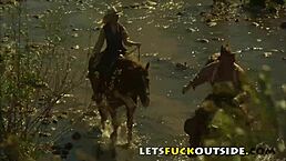 Cute brunette with big boobs bangs hard in public car