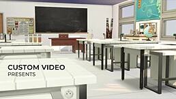 damon says to elena in the classroom, 'this is our 3d hentai scene'