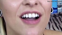 cameron canada gives sloppy deepthroat blowjob with facial