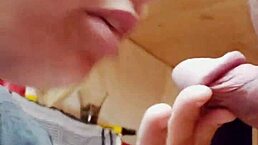 my husband's dick gets sucked in the shop 😍