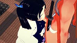 demon slayer hentai - aoi kanazaki x tanjiro suck and fuck - japanese asian manga anime game porn