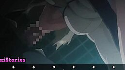 Anime cartoon character in hentai adventure