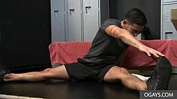 I'm cesar rossi, having gay sex with ashton mckay in locker room