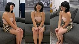 Tiny Asian Mochi Choked And Deepthroated On Casting Couch Interview!