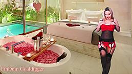 Femdom Mistress Gives Jerk Off Instructions While Dominating Financially in Chastity Play