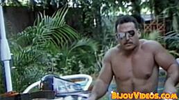 Vintage hunks bareback in a cocksucking homosexual threeway.