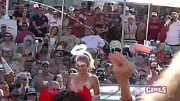 Insane Sluts Twerk Wet Pussies At Pool Party, Flash Tits Publicly