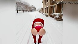 Hot Stepdaughter In Sexy Christmas Outfit Teases Stepdad With Dirty Talk