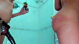 Massive Dildo Destroys Lesbian’s Ass with Screams!