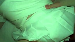 เย็ดสาวไทยขาวอวบนมใหญ่ แตกในน้ำล้นรูหี. Big Pussy Cowgirl Ride with Trimmed Wet Pussy Bent Over in Homemade Skirt