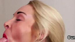 Kinky Stunner Feels Intense Pleasure from Facial Cumshots.