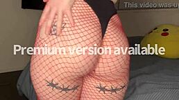 Sexy Model Shakes Tight Ass In Fishnets Slowly
