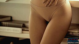 Feeling so exposed as petite teen model strips down to bare nothing