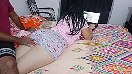 I punish my stepdaughter with spanks and rough doggystyle sex while she plays