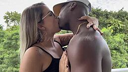 quickie on the balcony turns wild