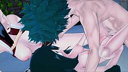 Deku Fucks Momo And Tsuyu In Hot Threesome My Hero Hentai