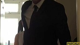 British submissive bitch gets fingerfucked before rough anal in close-up.