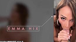 i watched emma hix get her sexy pussy fucked in an epic threesome with face fucking and choking