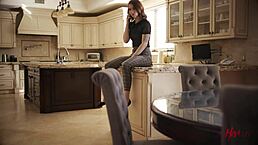 Stockinged European nurse rides oldman’s cock hard! 😍