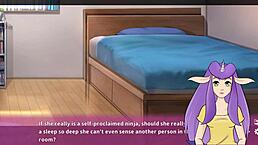 Ninja girl’s sexy panties adventure in Ninnin Days Part 2.