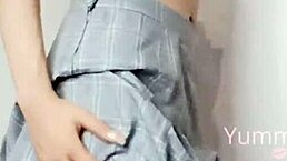 I secretly fuck my stepsister in school uniform while stepmom's away!