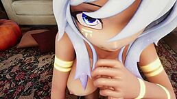 Oh wow, Hentai VTuber Elfie Love gives you an amazing blowjob in 3D VRChat MMD!