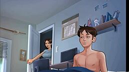 summertime saga hentai scene with stepbro face ride live