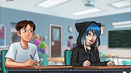 summertime saga episode 158 features teacher in classroom scene