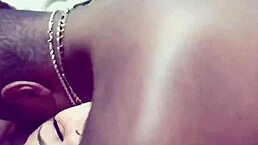 Horny fan begs for creampie from big black cock in bareback session