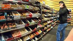 Huge Ass Busting Out at Exhibitionist Shopping Spree!  