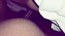 Horny fan begs for creampie from big black cock in bareback session